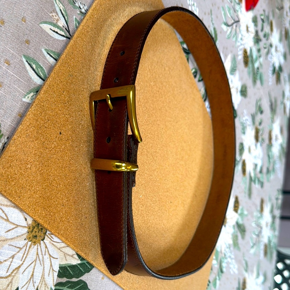 Brown Genuine Leather Belt, Size 36